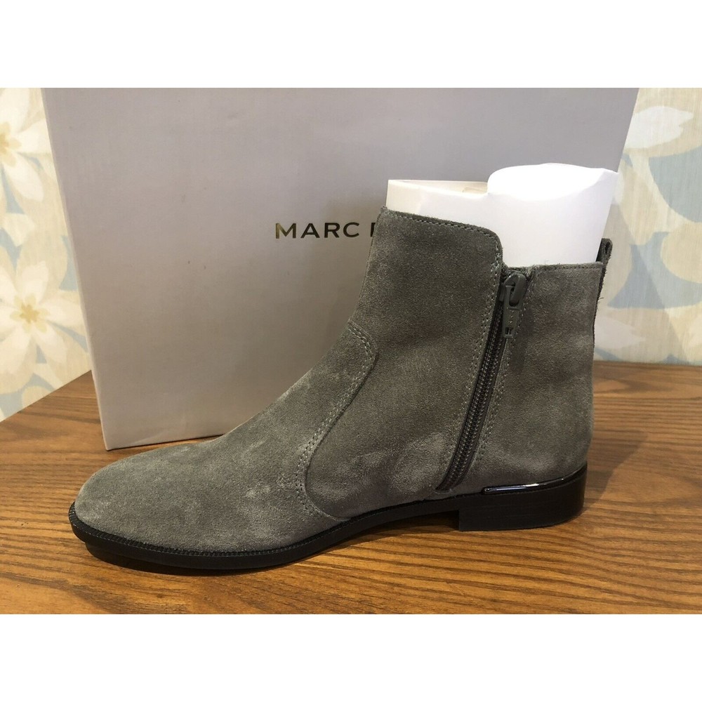 Marc Fisher Womens Rail Almond Toe Ankle Fashion Boots, Gray Suede, Size 6 - Picture 3 of 8
